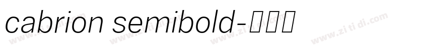 cabrion semibold字体转换